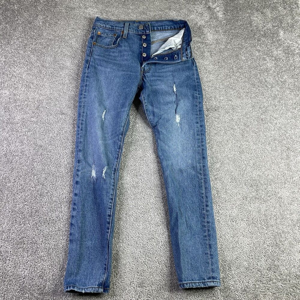 Levi’s 501 Jeans Women’s 24X26 Blue Skinny Mid-Rise Medium Wash Button Fly